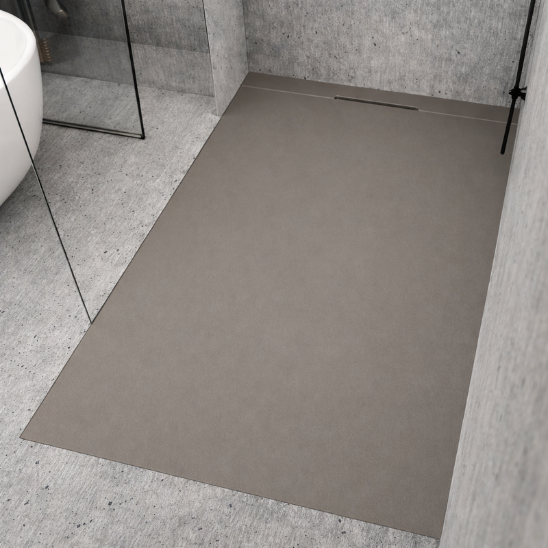 Piatto doccia Lithos effetto ardesia antiscivolo 80x180 cm - vari colori