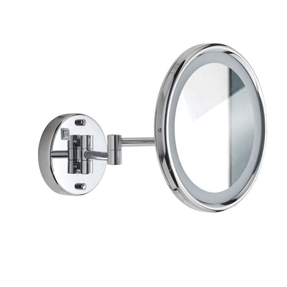 Specchio ingranditore Sarah di Gedy in Acciaio Inox AISI 304 e luce LED - Cromato by CeramicStore | Lo specialista del tuo bagno