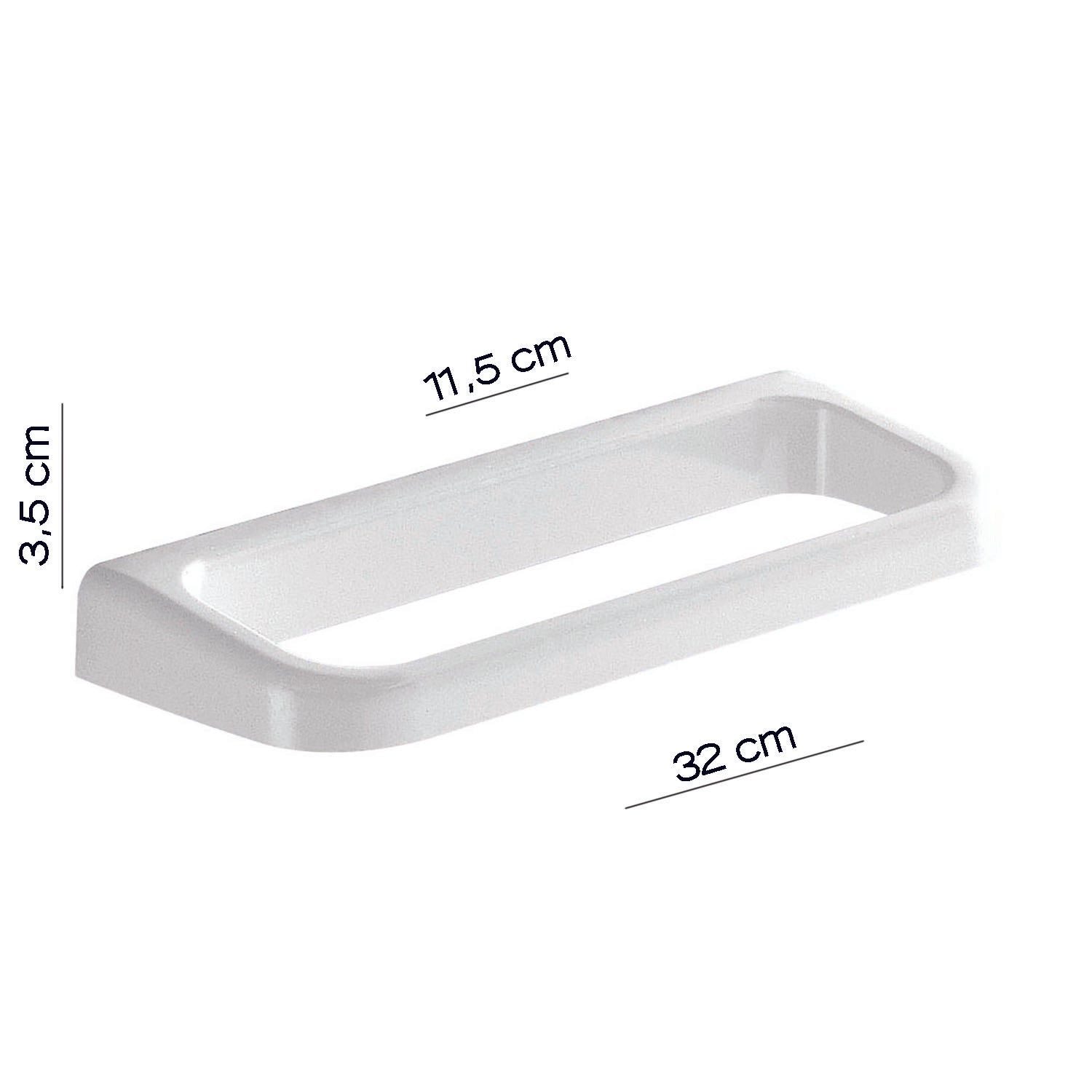 Porta asciugamani 32 cm a parete di Gedy serie Darios - Bianco by CeramicStore | Lo specialista del tuo bagno