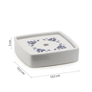 Portasapone in porcellana Gedy serie Cixi - Bianco/Blu