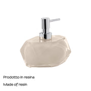 Dosasapone con erogatore in plastica cromata Gedy serie Chanelle - Tortora Chiaro