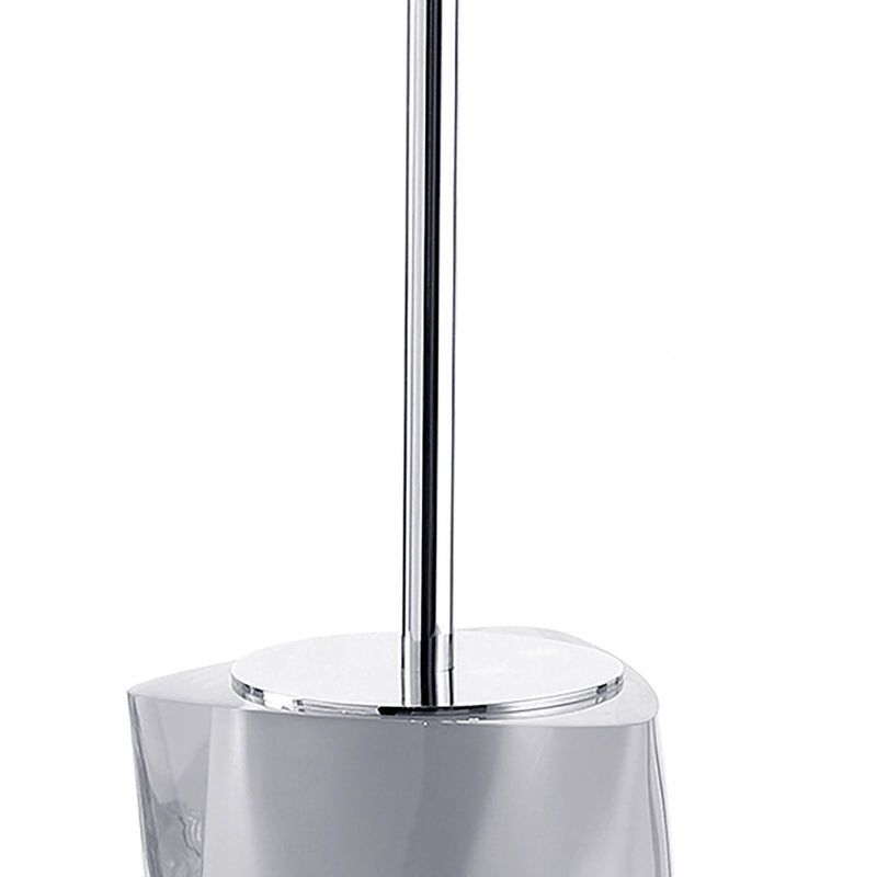 Scopino da appoggio con ciuffo in setole Gedy serie Twist - Argento by CeramicStore | Lo specialista del tuo bagno