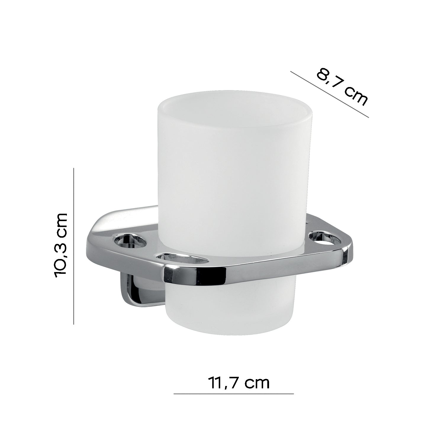 Portaspazzolini a muro in alluminio anodizzato di Gedy serie K2 - Cromato by CeramicStore | Lo specialista del tuo bagno