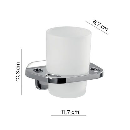 Portaspazzolini a muro in alluminio anodizzato di Gedy serie K2 - Cromato by CeramicStore | Lo specialista del tuo bagno