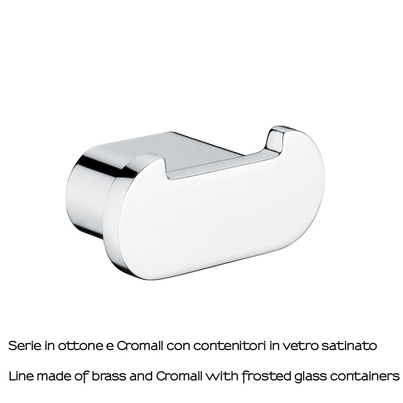 Appendiabiti doppio a parete Gedy serie Azzorre - Cromato by CeramicStore | Lo specialista del tuo bagno