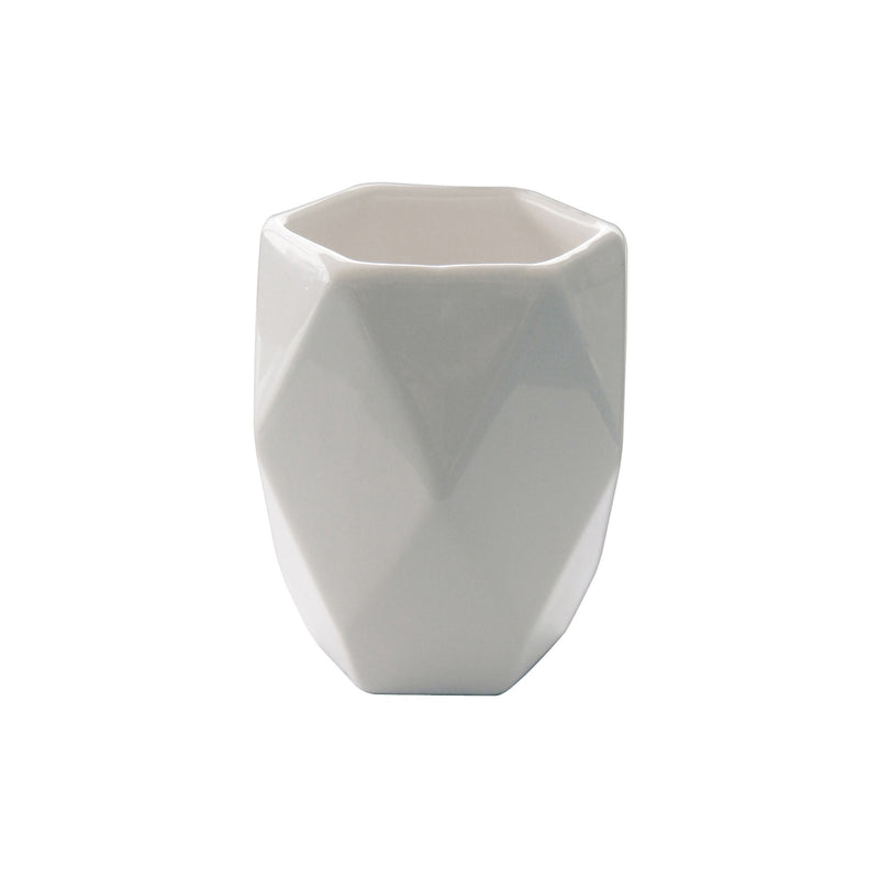Portaspazzolini in ceramica Gedy serie Dalia - Bianco