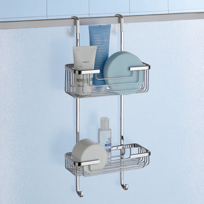 Portaoggetti doccia angolare a 2 ripiani modello Apollo di Gedy - Cromato by CeramicStore | Lo specialista del tuo bagno