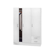 Armadio a 3 ante con 2 cassetti 120x46 cm H. 185 cm - Bianco by CeramicStore | Lo specialista del tuo bagno