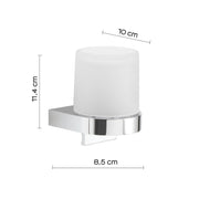 Distributore di sapone tondo di Gedy modello Giava da 150 ml in vetro e Cromall - Cromato by CeramicStore | Lo specialista del tuo bagno