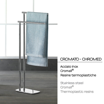 Piantana porta asciugamani in Acciaio Inox modello Florida di Gedy - Cromato