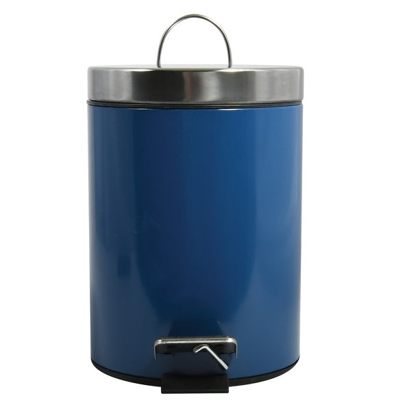 Pattumiera a pedale in metallo modello Unis capienza 3 litri colore blu marino by CeramicStore | Lo specialista del tuo bagno