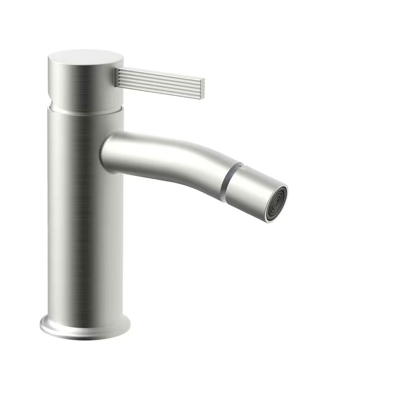 Rubinetto miscelatore bidet con scarico clic-clac Steel Looking Paffoni FOX art FOX131KST