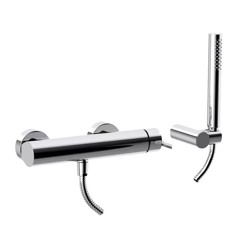 Rubinetto miscelatore  Doccia esterno con flessibile e doccetta cromo lucido Paffoni FOX art FOX168DCR