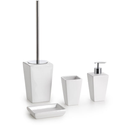 Portaspazzolini in ceramica Gedy serie Karima - Bianco