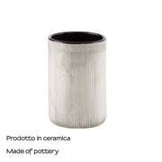 Portasapazzolini in ceramica Gedy serie Naomi - Grigio