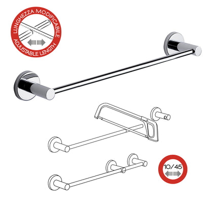 Porta asciugamani 35 cm in Acciaio Inox e Cromall Gedy serie Felce - Cromato by CeramicStore | Lo specialista del tuo bagno