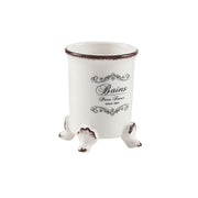 Portaspazzolini da appoggio in ceramica Gedy serie Amelie - Bianco
