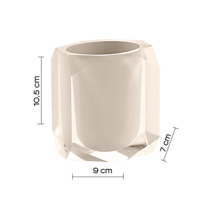 Portaspazzolini Gedy serie Chanelle - Tortora chiaro