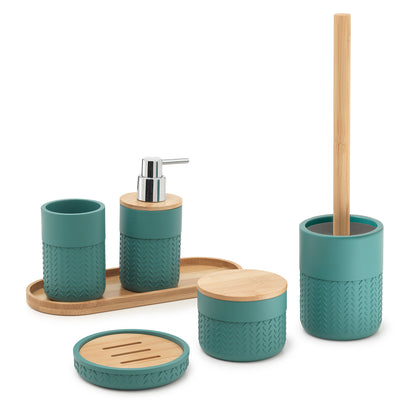 Contenitore da appoggio Gedy serie Thea - Naturale/Verde by CeramicStore | Lo specialista del tuo bagno