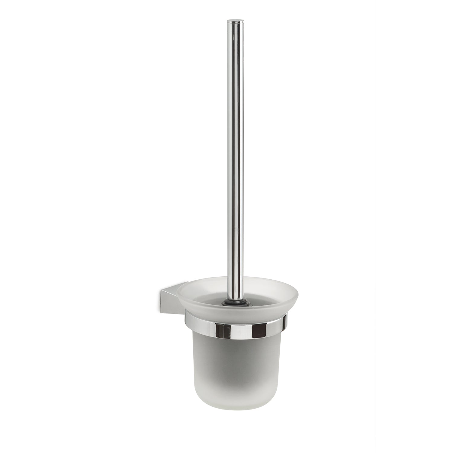 Scopino a parete con ciuffo in setole Gedy serie Tonale - Cromato by CeramicStore | Lo specialista del tuo bagno