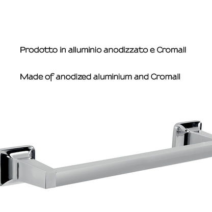Porta asciugamani 30 cm in alluminio anodizzato di Gedy serie K2 - Cromato by CeramicStore | Lo specialista del tuo bagno