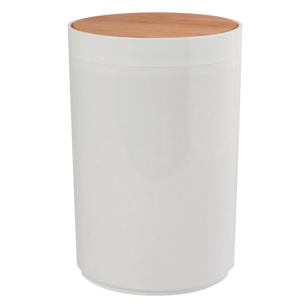 Pattumiera in polipropilene e bambà¹ da 5L modello Oslo - Bianco by CeramicStore | Lo specialista del tuo bagno