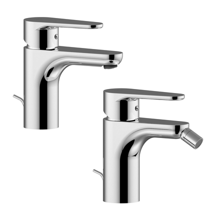 Set of Paffoni Green mixers for washbasin and bidet