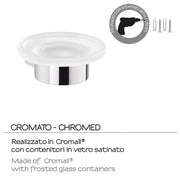 Portasapone a muro in Ottone e Cromall di Gedy serie Pirenei - Cromato by CeramicStore | Lo specialista del tuo bagno