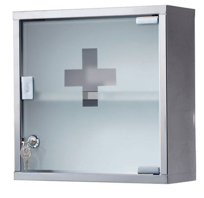 Gedy Joker Armadietto Farmacia 30x30 - Serratura Inox Vetro by CeramicStore | Lo specialista del tuo bagno