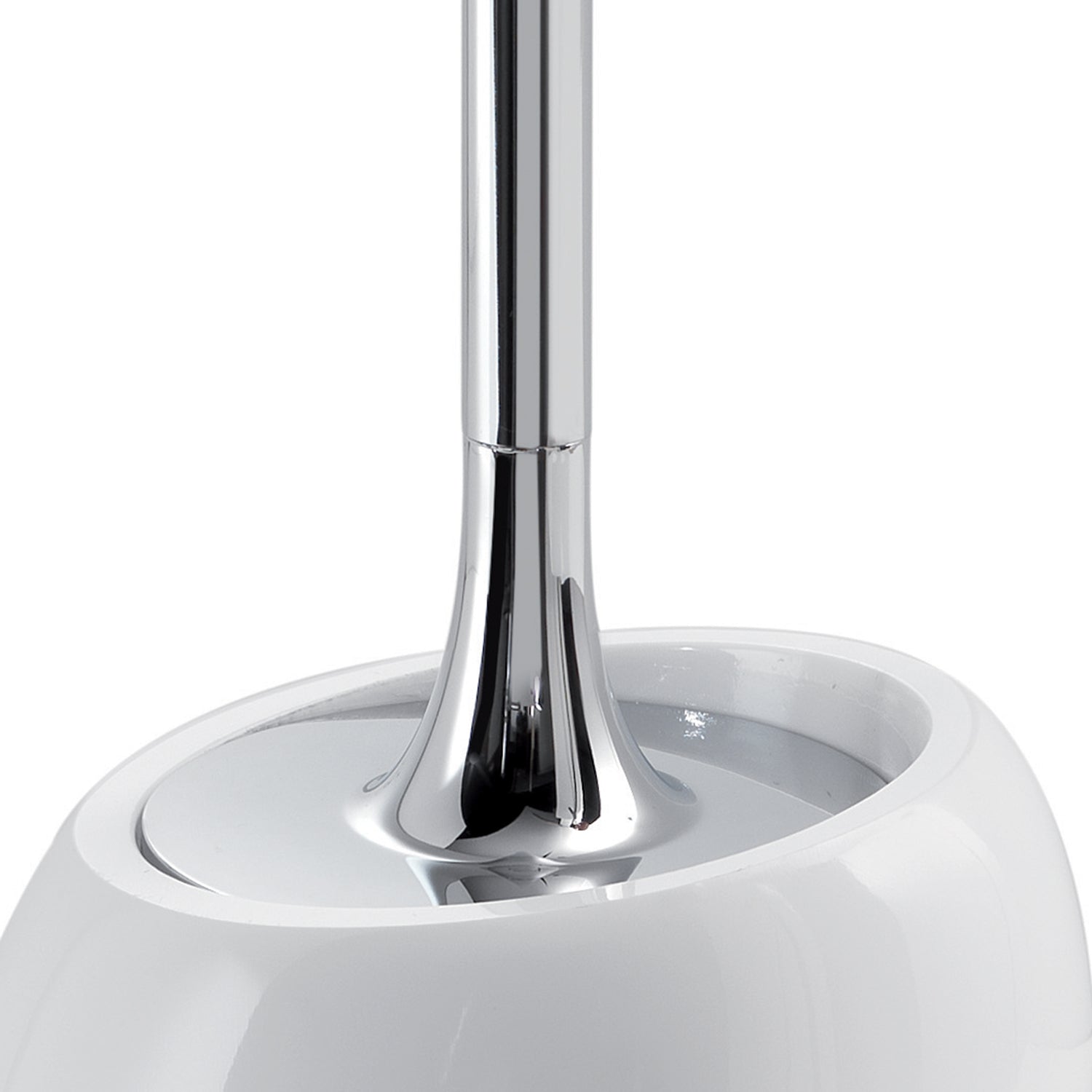 Scopino da appoggio con ciuffo in setole Gedy serie Iside - Bianco Lucido by CeramicStore | Lo specialista del tuo bagno
