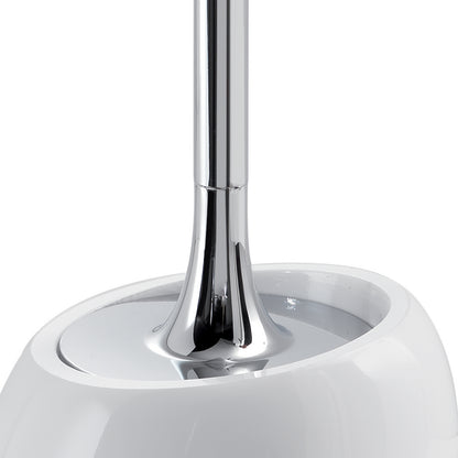 Scopino da appoggio con ciuffo in setole Gedy serie Iside - Bianco Lucido by CeramicStore | Lo specialista del tuo bagno