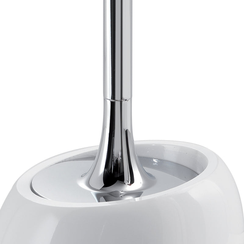 Scopino da appoggio con ciuffo in setole Gedy serie Iside - Bianco Lucido by CeramicStore | Lo specialista del tuo bagno