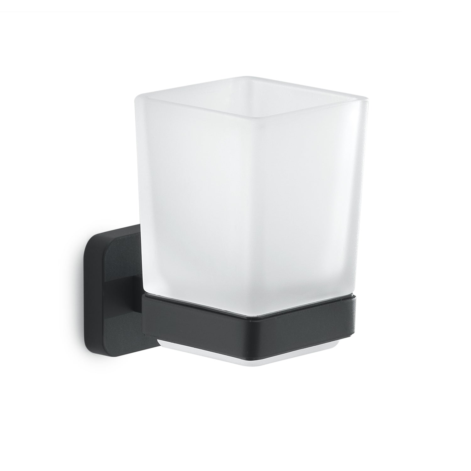 Portaspazzolini Gedy modello Tonga 6.4x9.7x10.5H - Nero Matt