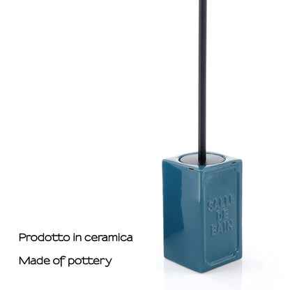 Scopino con ciuffo in setole di Gedy serie Vivienne - Blu by CeramicStore | Lo specialista del tuo bagno