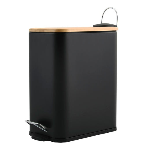 Pattumiera a pedale modello Erik in acciaio capienza 5 Litri colore nero by CeramicStore | Lo specialista del tuo bagno