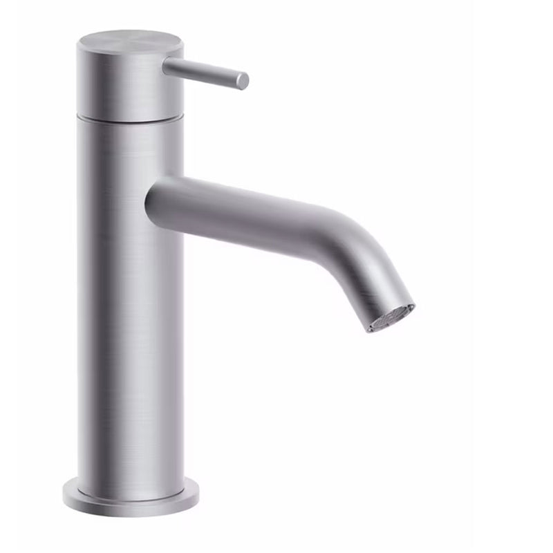 Miscelatore Lavabo in acciaio inox con scarico clic-clac finitura spazzolata Paffoni Inox Tech INOX071KAC