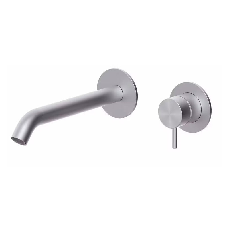Miscelatore Lavabo Incasso completo di corpo incasso con box  e bocca da 18 cm finitura spazzolata Paffoni Inox Tech INOX107AC60
