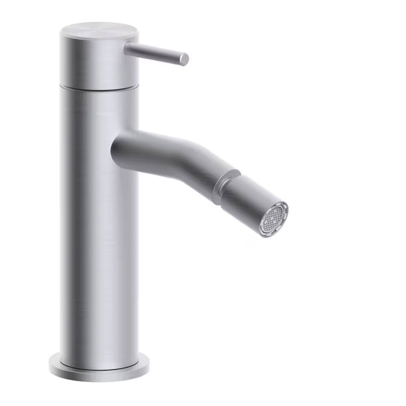 Miscelatore bidet in acciaio inox senza scarico  finitura spazzolata Paffoni Inox Tech INOX131AC