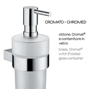 Dosasapone in ottone e Cromall con erogatore in acciaio inox AISI 304 Gedy serie Canarie - Cromato by CeramicStore | Lo specialista del tuo bagno