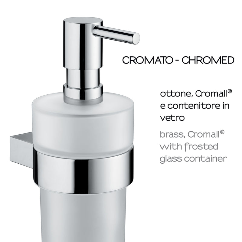 Dosasapone in ottone e Cromall con erogatore in acciaio inox AISI 304 Gedy serie Canarie - Cromato by CeramicStore | Lo specialista del tuo bagno