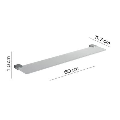 Mensola 60 cm in Acciaio Inox di Gedy serie Kansas - Cromato