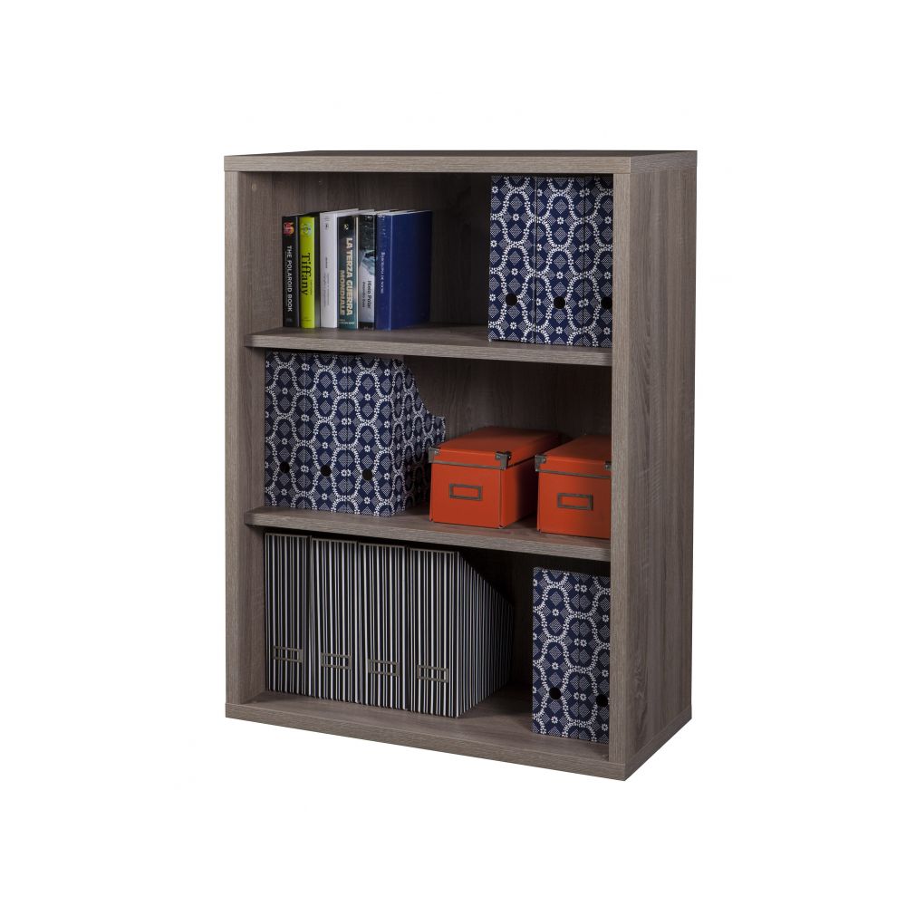 Libreria a 3 vani 82x36xH.112 cm - Rovere tartufo by CeramicStore | Lo specialista del tuo bagno