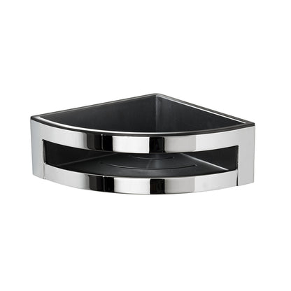 Portaoggetti doccia angolare modello Zante di Gedy - Cromato/Nero by CeramicStore | Lo specialista del tuo bagno