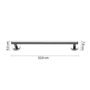 Maniglione orizzontale e verticale da 52 cm modello Prima Classe di Gedy - Cromato by CeramicStore | Lo specialista del tuo bagno