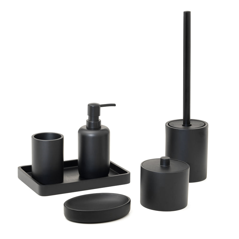 Portasapone in resina Gedy serie Brenda - Nero Matt