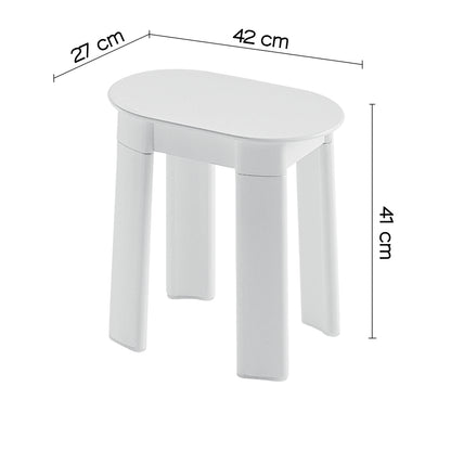Sgabello Gedy modello Tetra in resine termoplastiche - Bianco