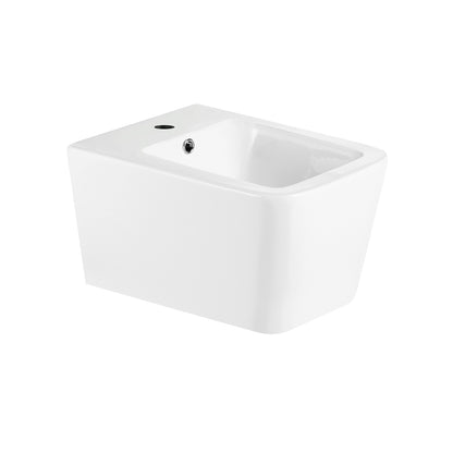 Coppia sanitari sospesi BathCore serie Etherea 52x36 cm - Vaso sospeso + bidet sospeso + copriwater