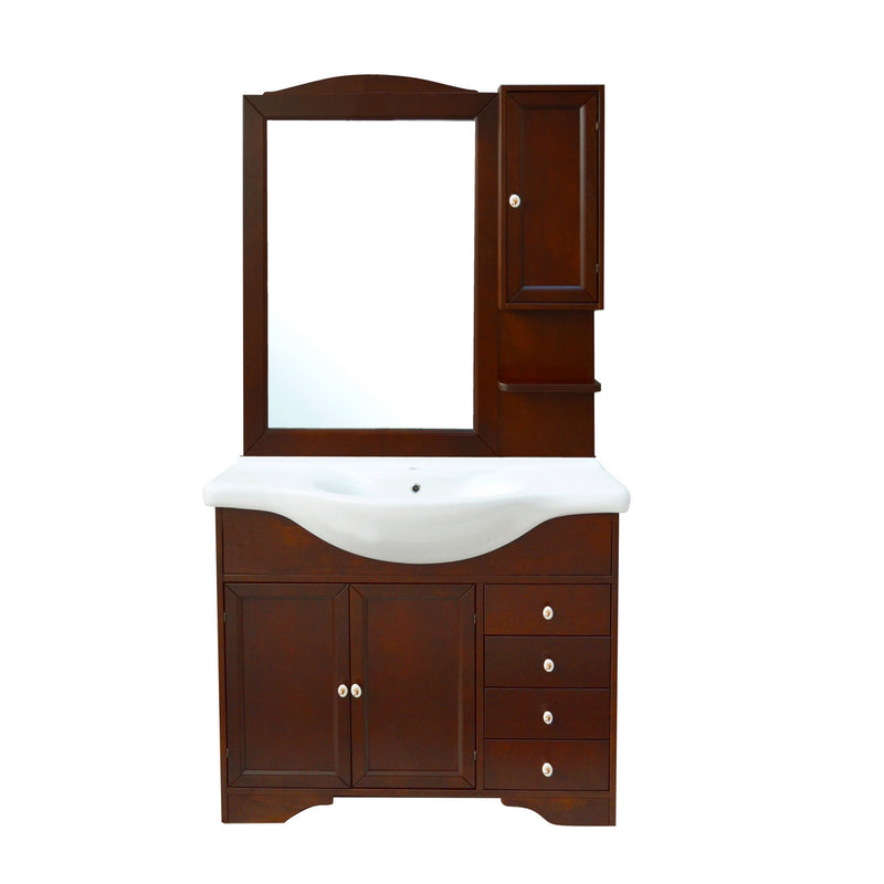 Mobile bagno arte povera Monica 85 cm con lavabo integrato e specchio
