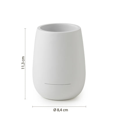 Portaspazzolini in resina Gedy serie Kira - Bianco