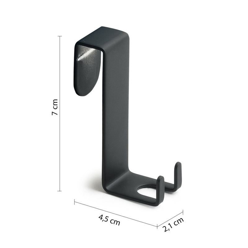 Set tergivetro e gancio modello Thor di Gedy - Nero Matt by CeramicStore | Lo specialista del tuo bagno